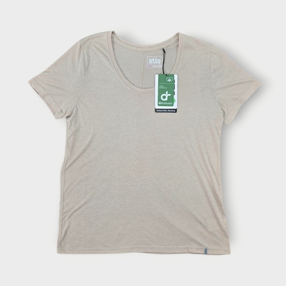 Stio Tops - Stio Women’s Size L Tan Lightweight Outdoor Dri Release Performance Shirt Cotton
